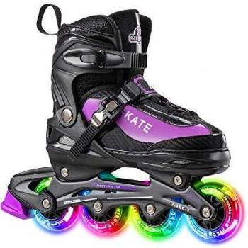 Hiboy Patines en línea Ajustables con Todas Las Ruedas iluminadas, Patines para Exteriores e Interiores, para niños, niñas y Principiantes
