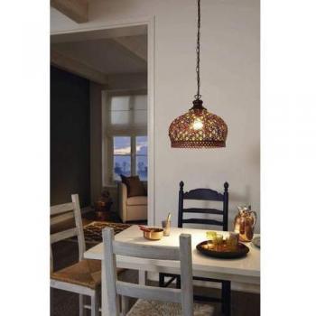 Lámpara Colgante Vintage Eglo Jadida Cobre 1 Bombilla E27 33cm Multicolor