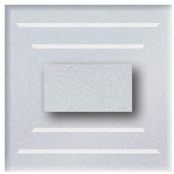 Foco Epikasa de Cristal y Aluminio en Plata, 7,5x2x7,5 cm