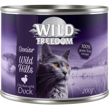 Wild Freedom Senior Wild Hills Pato y Pollo - Pack Económico: 24 x 200 g
