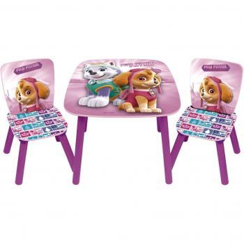 Arditex PW11145 - Set de mesa y 2 sillas, diseño Paw Patrol La Patrulla Canina