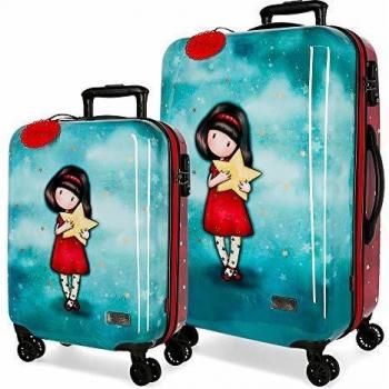 Santoro Gorjuss My Star Juego de maletas Multicolor 55/67 cms Rígida ABS Cierre TSA 97L 4 Ruedas Dobles Equipaje de Mano