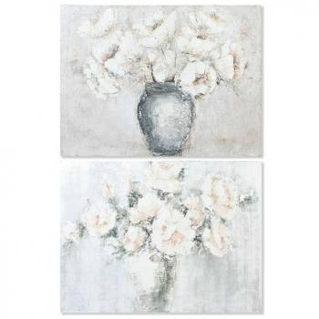 Cuadro DKD Home Decor Vase 120 x 3,8 x 90 cm Jarrón Romántico (2 Unidades)