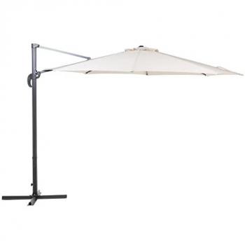 Sombrilla Voladiza Beige 240/300 cm Resistente al Clima con Poste de Metal Savona