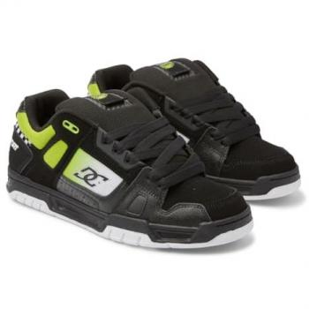 Zapatillas Deportivas DC Shoes Stag para Hombre con Cordones en Negro, Verde y Blanco