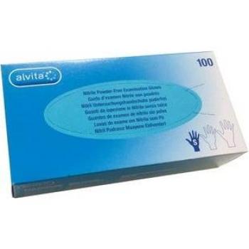 ALVITA GUANTES NITRILO SIN POLVO T- M 100 GUANTES