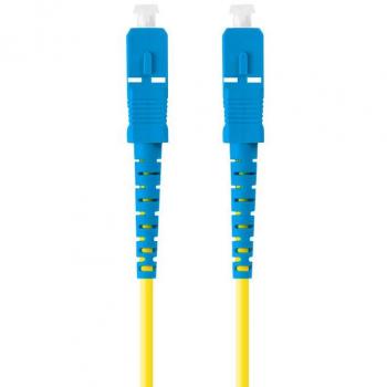 Cable de Fibra Óptica Lanberg 10m SC/UPC a SC/UPC Simplex Monomodo G657A1 LSZH Amarillo