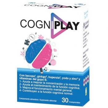 Cogniplay 30 comprimidos Bioserum - Complemento alimenticio que contiene extractos de plantas (destacando la huperzia), colina, fosfatidilserina, vitaminas del grupo B y minerales