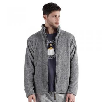 Bata Manga Larga Calentita Explorer para Hombre Gris de Poliéster Admas 2024