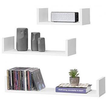 Juego de Estanterías Flotantes Vennesia - Set de 3 Unidades en Diferentes Medidas - Color Blanco