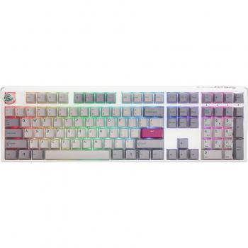 Ducky One 3 RGB Teclado Mecánico USB QWERTY Inglés de EE. UU. Gris con retroiluminación LED RGB, interruptores MX-Ergo-Clear, diseño para juegos