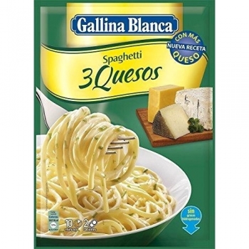 Gallina Blanca - Spaghetti 3 Quesos, 175 g - [Pack de 12]