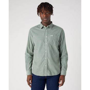 Camisa de pana de hombre Wrangler de corte classic en color verde