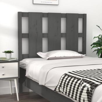 Cabecero para cama de madera maciza de pino gris 95,5x4x100 cm