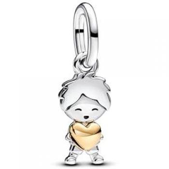 Charm Colgante Niño Feliz en Plata Bicolor 763602C00
