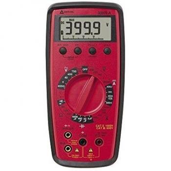 Amprobe Multímetro Digital 33XRA, 3999 cuentas, rango de voltaje hasta 750V AC / 1000V DC, corriente hasta 10A AC / 10A DC, clasificación CAT II y CAT III