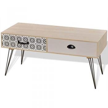 vidaXL Mesita Auxiliar para la Televisión MDF 100x40x35 cm Marrón Mueble de TV