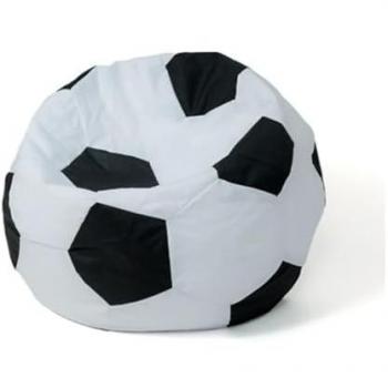 Bolso Puf Bola Blanco-Negro XL 120 cm