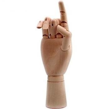 Larcele 10 Pulgadas Madera de Maniquíes de Dibujo Humanos Mano Derecha Modelo MSMX-01