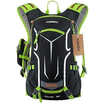 Lixada Mochila de Ciclismo Impermeable 18L Unisexo Respirable Ultraligero con Cubierta de Lluvia Mochila de Hombro para Ciclismo Montañismo Viajes