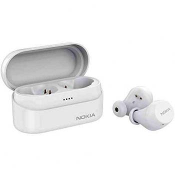 Auriculares Intra-auriculares True Wireless Nokia Power Lite BH 405 Blanc, 35 Horas de Reproducción, IPX7 Impermeables, Bluetooth y Estuche de Carga Inalámbrico Compacto