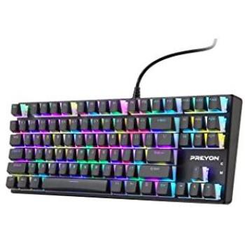 Teclado Mecánico Gaming RGB Gateron Red Preyon Blitz Claw con Anti Ghosting y Teclas de Pudín