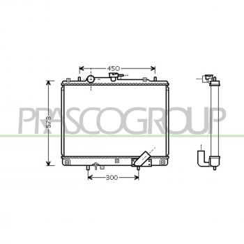 Radiador de refrigeración del motor PRASCO MB817R001