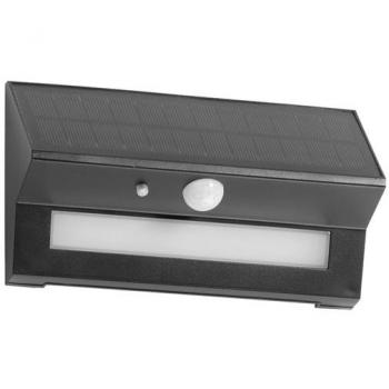 Aplique de Pared Novolux Lighting TONA - Uso Exterior - LED SMD 6W 600lm 3000K - Solar ABC IP44 - On&Off - Negro - Asimétrico