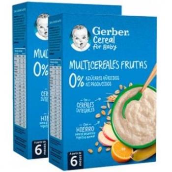 Gerber Multicereales Frutas 0% Azúcares 2x270g
