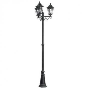 EGLO NAVEDO Alumbrado de sobremuro/pie para exterior Negro, Plata E27 - Iluminación al aire libre
