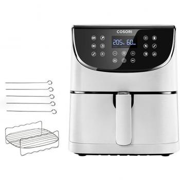 Cosori Premium Chef Edition Freidora de Aire Sin Aceite 5.5L 1700W Blanca CP158-AF-RXW Independiente + Libro de Recetas Exclusivo