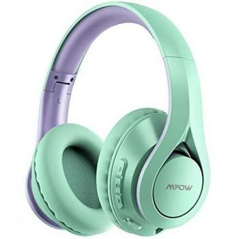Mpow 059 Lite Bluetooth 5.0 Auriculares Over Ear, hasta 60 Horas, Inalámbrico Over Ear con CVC 8.0 Micrófono, Hi-Fi, Plegable Over Ear Bluetooth Auriculares para iPhone/iPad/Android/portátiles