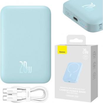Power Bank Baseus Magnético Mini Inalámbrico 6000mAh 20W Azul