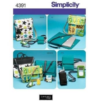 Simplicity 4391 - Patrones de costura para bolsos y fundas