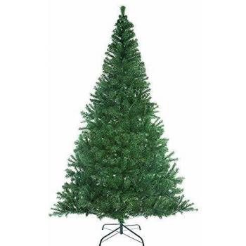 Árbol de Navidad Artificial 180cm con Soporte Metálico, PVC Ignífugo y Montaje Rápido