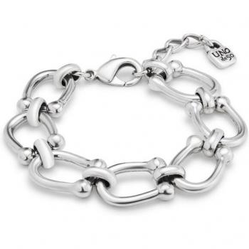 UNO de 50 Youthful Silver-Plated Medium Oval Link Bracelet for Women