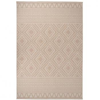 Alfombra de exterior plana 160x230cm rayas marrones