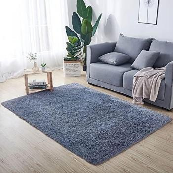 VOFUSHON Alfombras Salon Grandes Pelo Largo Alfombra Habitación Dormitorio Lavables Alfombra de Pelo Largo para salón o Dormitorio, Alfombra esponjosa, Alfombra de Cama