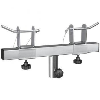 Adaptador de Truss Adam Hall TRA 36 para soporte de 35 mm, ajustable y plateado
