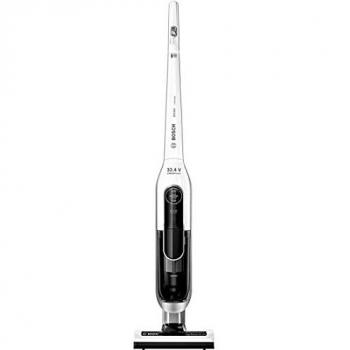 Aspirador vertical Bosch BBH73260K - Potente aspiradora de pie y escoba eléctrica sin bolsa en color blanco
