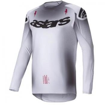 Alpinestars Supertech Maker Jersey de motocross plateado/negro XL