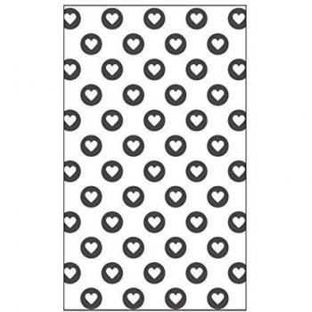 Vaessen Creative Mini Carpeta de Embossing, Lleno de Corazones, para Agregar Textura y Dimensión a Páginas de Scrapbook, Tarjetas y Otras Manualidades de Papel, 7,6 x 12,7 cm