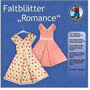 URSUS 3255199 – plegable hojas Romance aprox. 20 x 20 cm, 80 g/m2, 120 hojas surtidos en 10 Designs