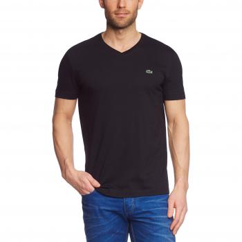 Lacoste Classic Short Sleeve V-Neck T-Shirt - Black - Size S
