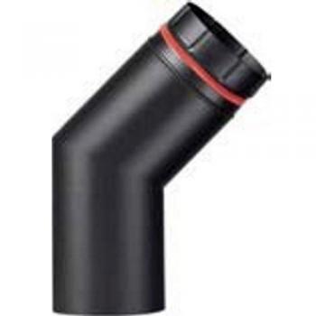 Gomito Eco Pellet 45° de acero esmaltado para estufas - diámetro 8 cm