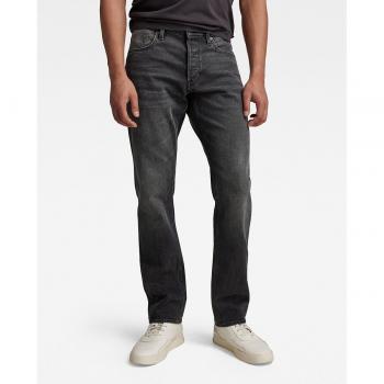 G-Star Raw Men's Mosa Straight Fit Jeans - Worn in Black Moon, 5-Pocket Design