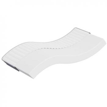 Colchón de espuma medio suave 70x200 cm con funda lavable, doble cara y abatible, color blanco