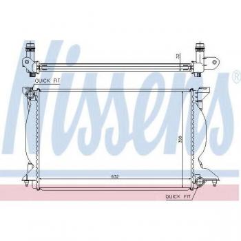 Radiador NISSENS 60302A para refrigeración del motor, compatible con múltiples modelos, fabricado en aluminio de alta calidad, diseño optimizado para una mejor eficiencia térmica y durabilidad, incluye conexiones precisas y sellos resistentes a