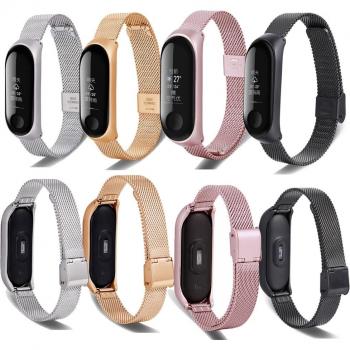 Correa de metal magnética de acero inoxidable para Xiaomi Mi Band 3