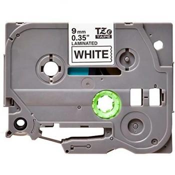Cinta Q-Connect TZe-221 Blanco/Negro 9mm x 8m